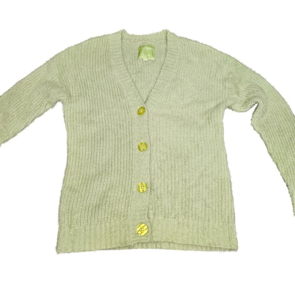 Too Foxy Couture Sweaters - Too Foxy Y2K Green Shag Cardigan Sweater Academia Large‎